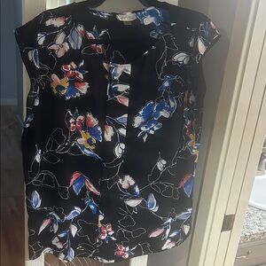 Elegant Black Floral Women's Blouse